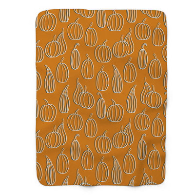 Autumn Motifs - 1 Piece Premium Sherpa Blanket