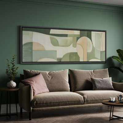 Mid Century Modern Abstract Shapes - Oversized Framed Wall Decorations Canvas Print