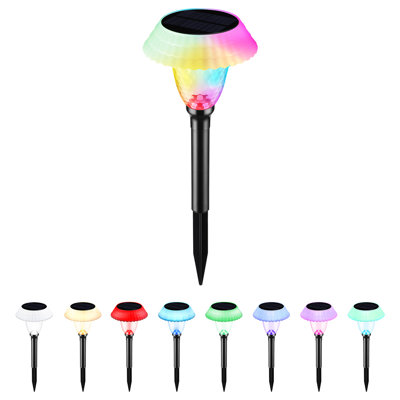 Solar Powered Outdoor Landscape Light, LED Christmas Decorations Garden Lights, Dusk to Dawn Auto 7 Colors Changing