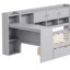 Lit de jour en L gris avec rangement et bureau d'étude, structure stable pour petits bureaux, 3 tiroirs, lit multifonctionnel et bureau polyvalent-1996802371