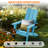 All Weather HDPE Folding Outdoor Adirondack Chair with Cup Holders Durable Oversized Fire Pit Chair Easy Assembly Easy Maintenance Patio Lawn Chair with 380Lbs Load Bearing for Porch, Garden, Backyard, Patio, Deck, Fire pit, Blue-1719384402