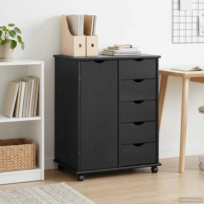 Solid Wood Rectangle Accent Cabinet