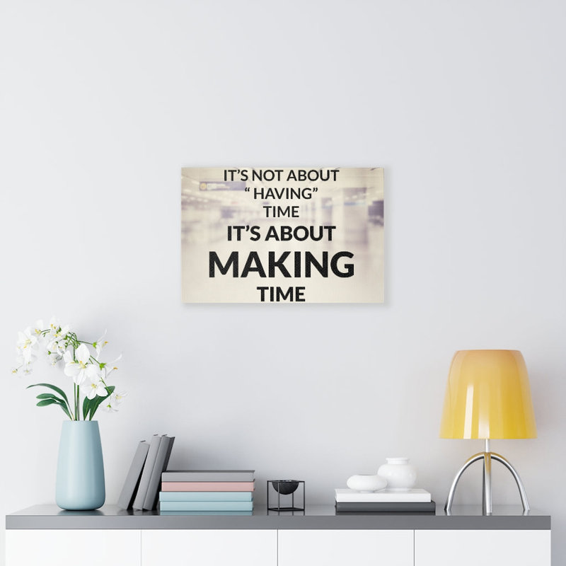 Illustration inspirante d'une citation sur toile, H 12 po x l 16 po x P 1,25 po