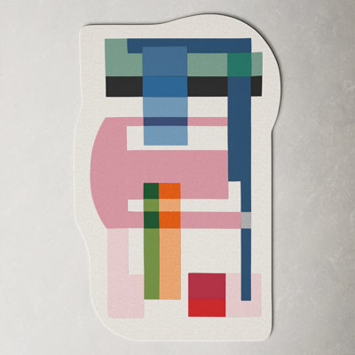 Daylin Ivory Pink Hand-Woven Abstract Rug