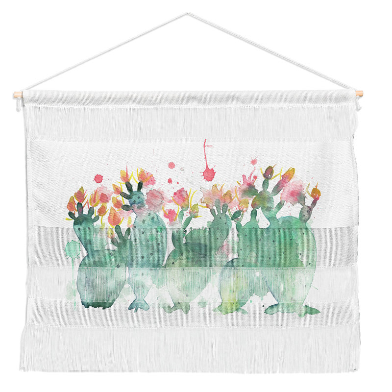 Suspension murale cactus par tiret et cendre confuse, H 16 po x l 22 po x P 0,13 po