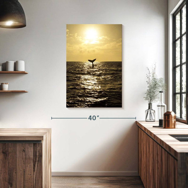 Brampt Sunset Humpback Whale, 39" H x 26" W