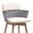 Zadian Swivel Upholstered Counter Stool with Solid Wood Frame-2102974106