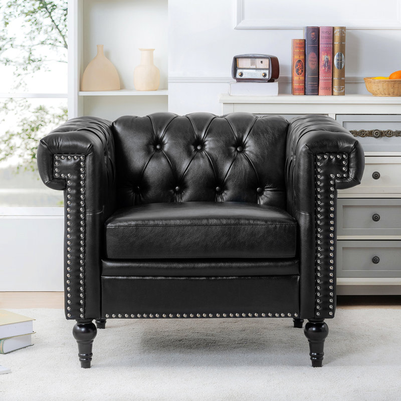 Fauteuil capitonné de style moderne, fauteuil individuel pour salon
