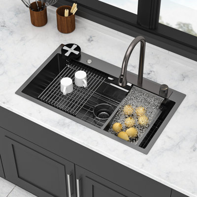 EA-DADCBAEAEAAC-A Drop-In Single Bowl Kitchen Sink