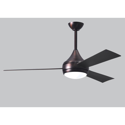 Ventilateur de plafond à DEL à 3 pales de 52 po avec télécommande et ensemble d'éclairage inclus Donaire