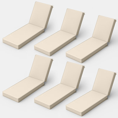 Outdoor Cushions 4'' Chaise Lounge Cushions 26" W X 80" L (Cushions Only)