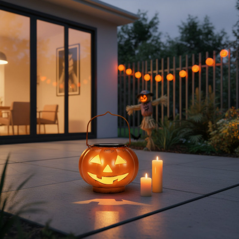 Lanternes solaires d'Halloween citrouille