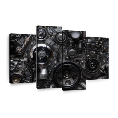 Car Motor Engine Wall Art Multi Piece Canvas Print