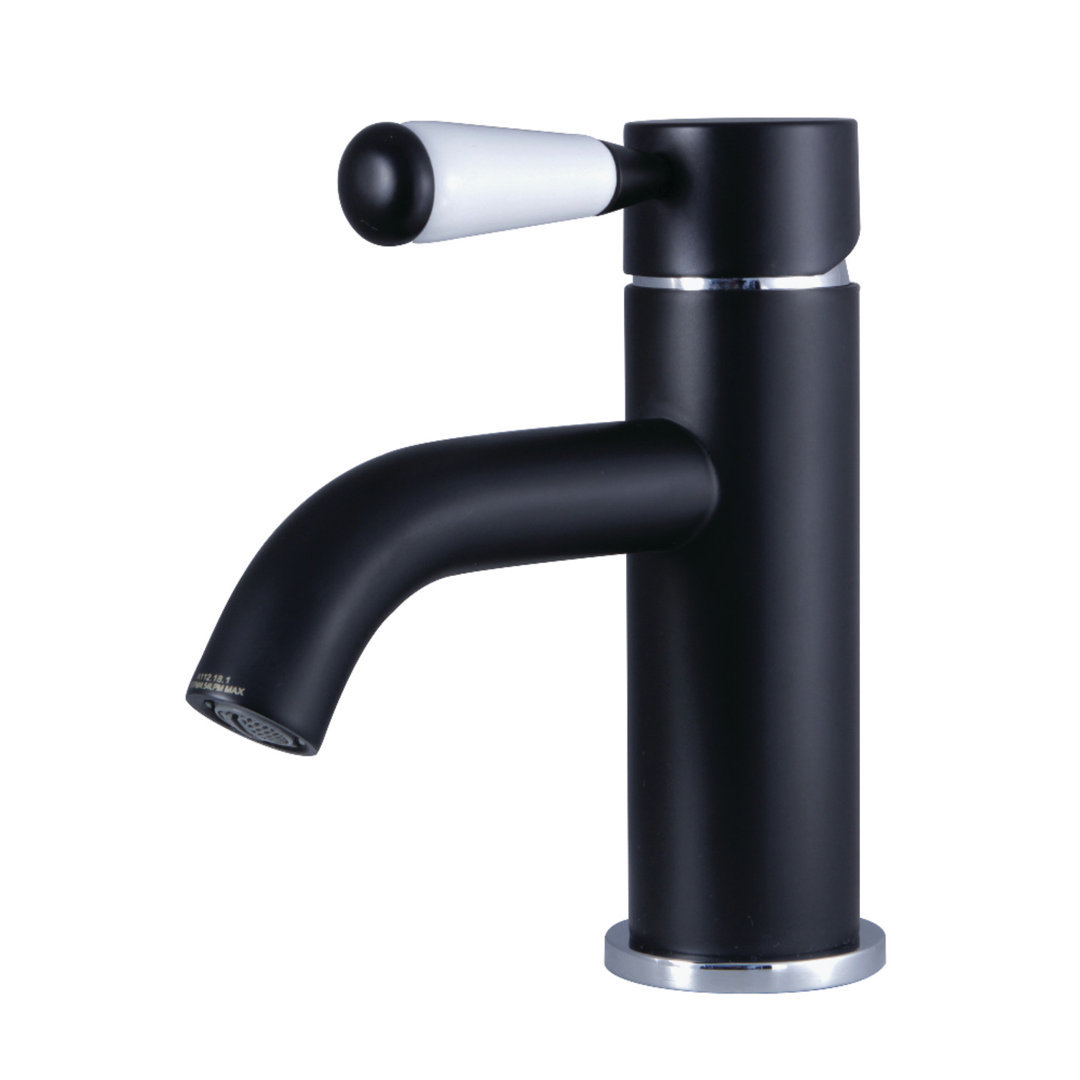 Kingston Brass Paris Single-Handle 1-Hole Deck Mount Bathroom Faucet with Push Pop-Up Kingston Brass 