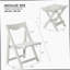 Ensemble de petites tables et chaises pliantes avec 2 chaises et table rectangulaire blanc