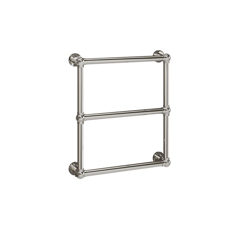 23.5"x27" Stour Wall Mounted Traditional Electric Hardwired Towel Warmer - Polished Nickel, Fluid Filled, Industrial Design, Includes Programmable Smart Switch, Lifetime Warranty