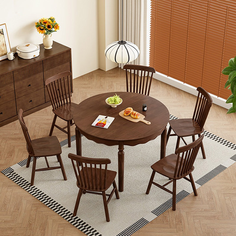 Classic solid wood table set, 7