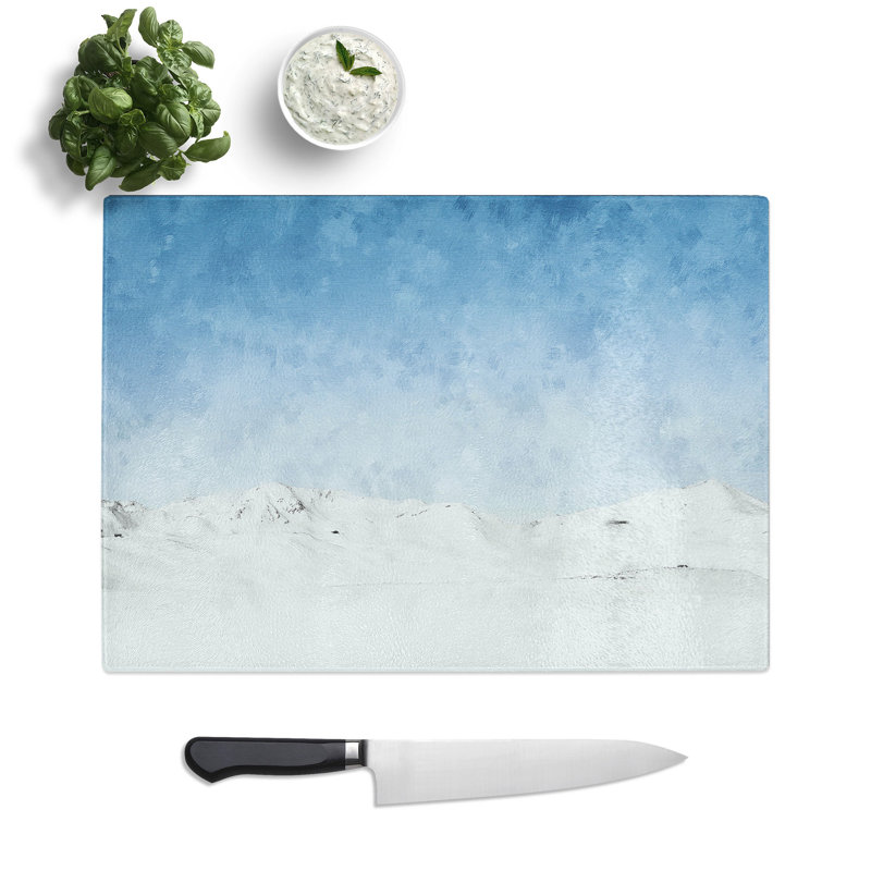 Snowy Mountains in Austria Chopping Board, 0.4cm H x 20cm W x 28.5cm L