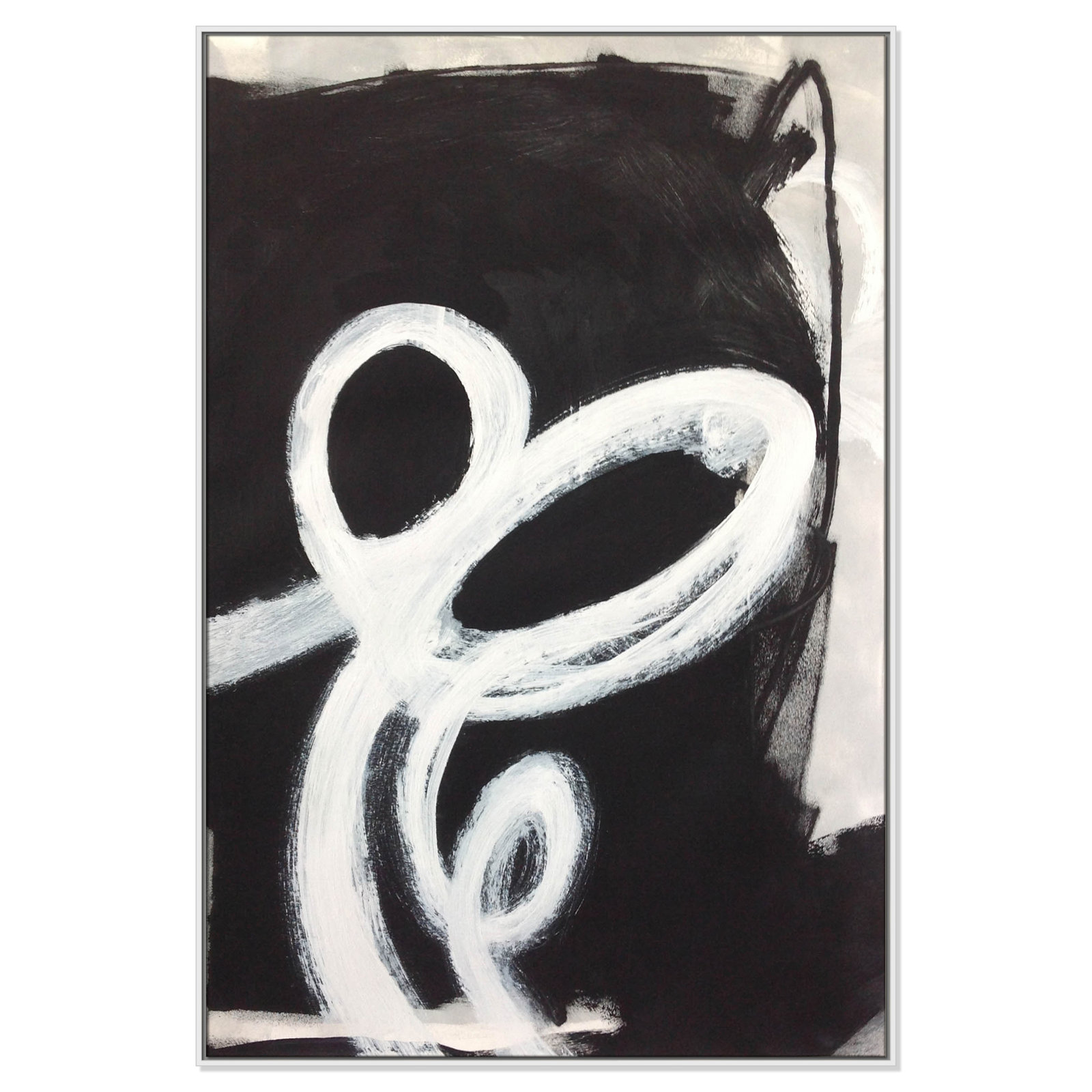Ansonia Swirly Swirls II Print by , White Floater Framed, No Mat, 61.5" H x 41.5" W x 2" D