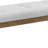 Blaisdell Walnut Oak Dining Bench In Light Gray Fabric With Tufting