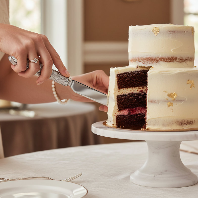 Preen Cake Serving Set, Gold