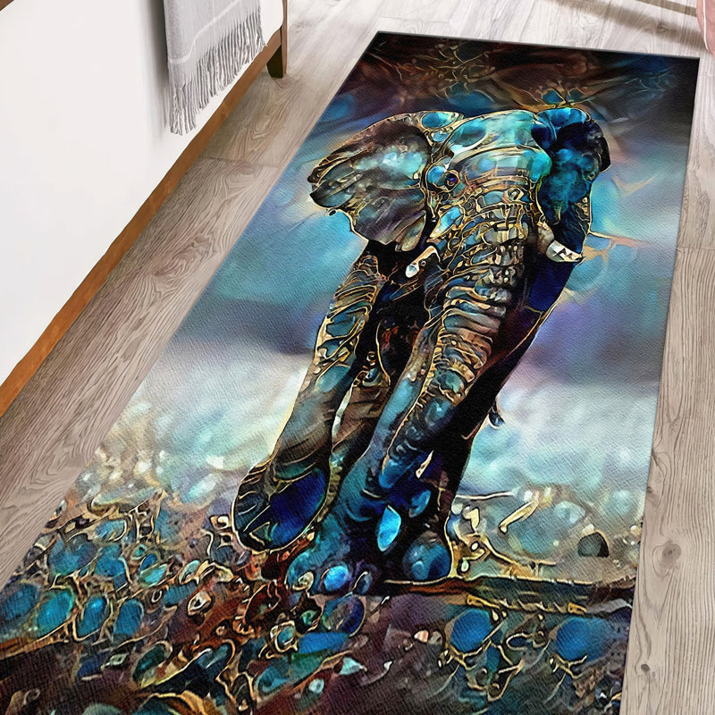 Exquisite Non Woven Soft Printed Rug Featuring Intricate Floral Design for a Touch of Elegance in Your Living Room or Bedroom