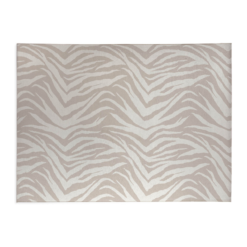 Tapis de bureau Zebra Patch, L 3 pi x L 2 pi, Taupe