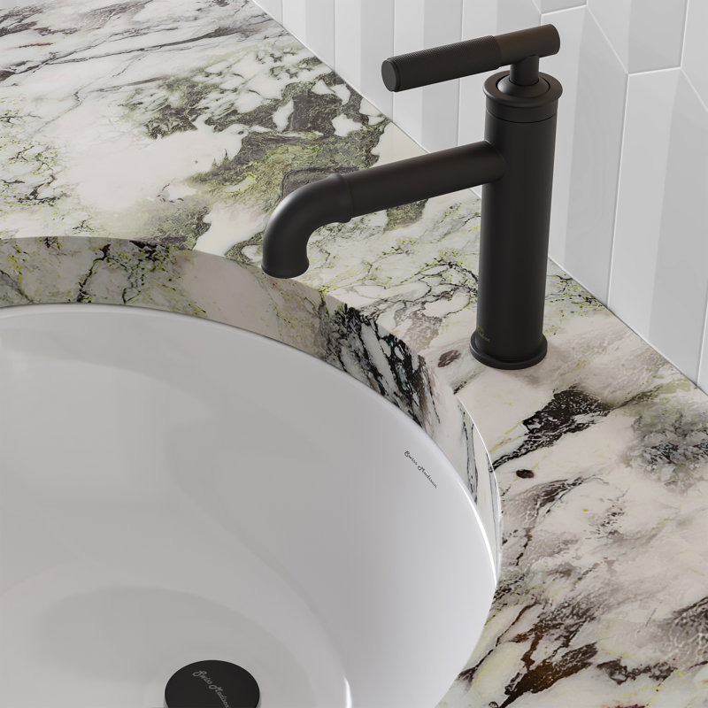 Avallon Single Hole, Single-Handle Sleek, Bathroom Faucet in Matte Black, Matte Black