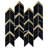 Natural 11.82 in. x 12.41 in. Chevron Polished Marble Mosaic Tile-67852669