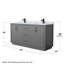 Ensemble de meuble-lavabo double 72 po Icon-73102690-73102694-125003441