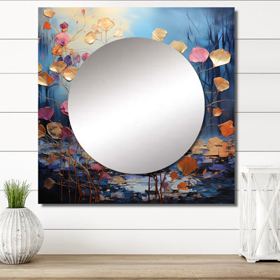 Abbondanza - Miroir mural à feuilles pour chambre à coucher