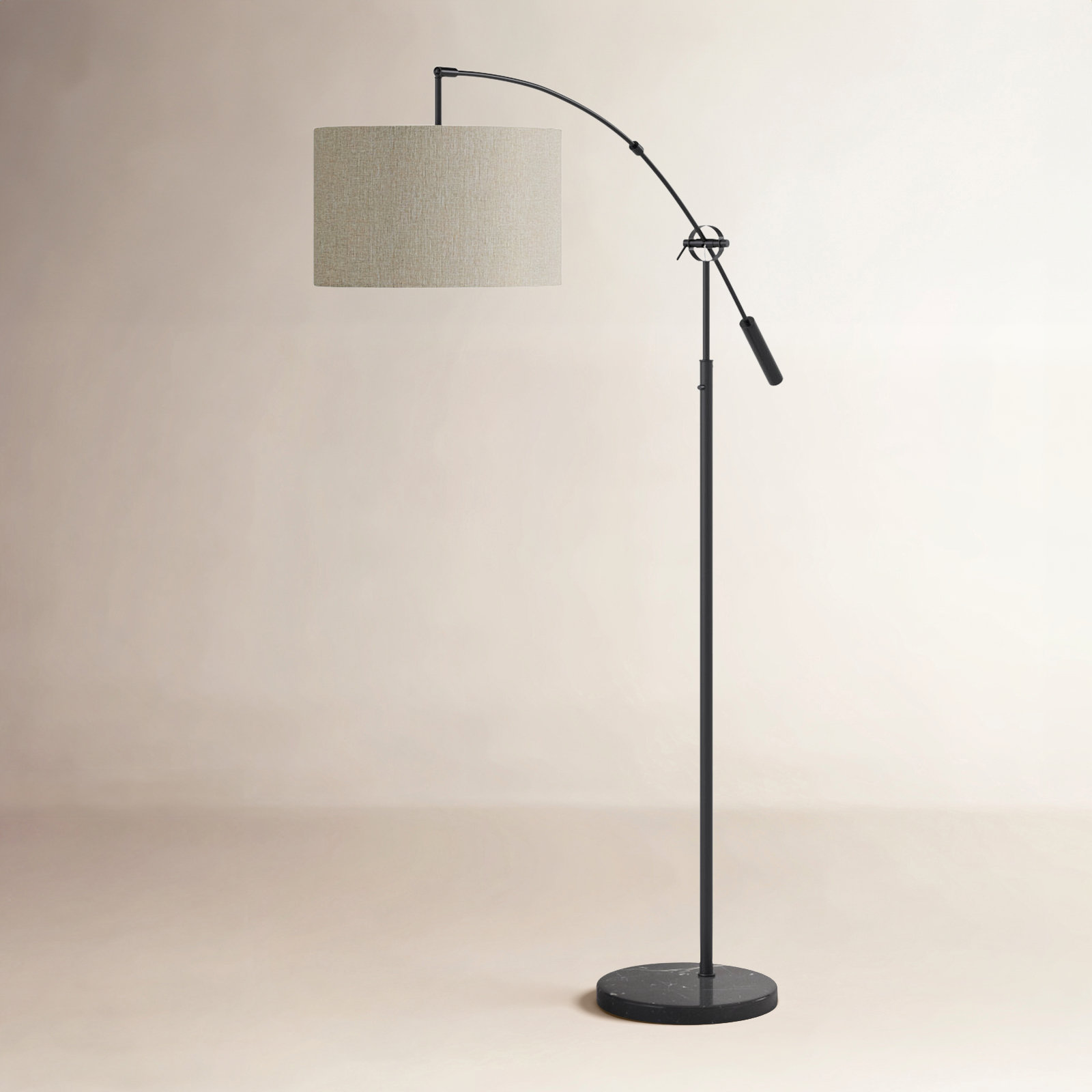 Kata 81'' Floor Lamp, Black, Beige