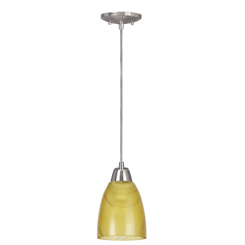 1-Light Hanging Socket Mini Pendant Kit, Satin Nickel