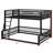 Floor Bunk Bed Frame With Ladder And Safety Guardrails-429480462-429480459