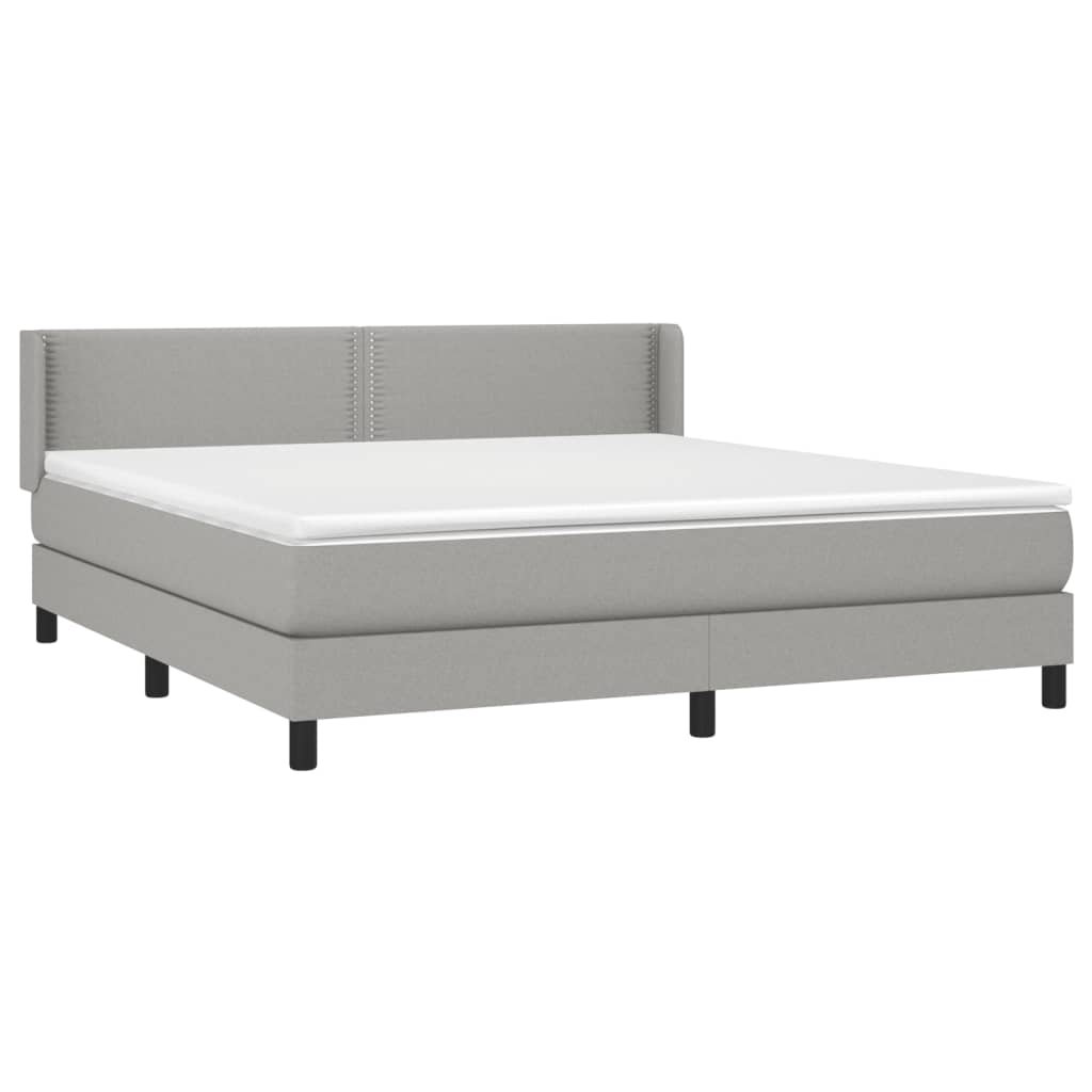 Vidaxl Boxspringbett Mit Matratze Creme 180X200 Cm Stoff