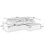 Siège du canapé droit, canapé modulaire en forme de L, canapé modulaire compressé en velours côtelé de style minimaliste moderne, déplié en lit, chambre à coucher, canapé compressé confortable - Design économe en espace - brun