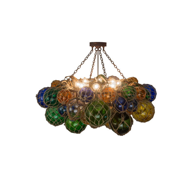 8 - Light Dimmable Geometric Chandelier