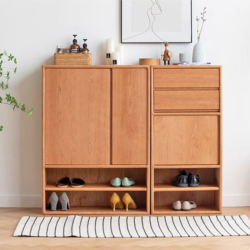 Multi-functional entrance hall shoe cabinet set