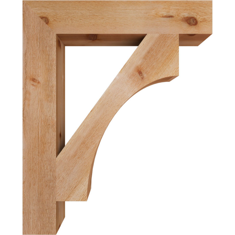 Westlake H W D Wood Bracket / Corbel, 42" H x 6" W x 34" D, Western Red Cedar (Rough Sawn)