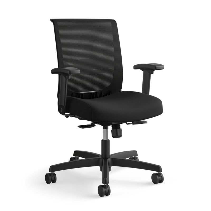 Convergence Mesh Ergonomic Task Chair, Fabric, Black