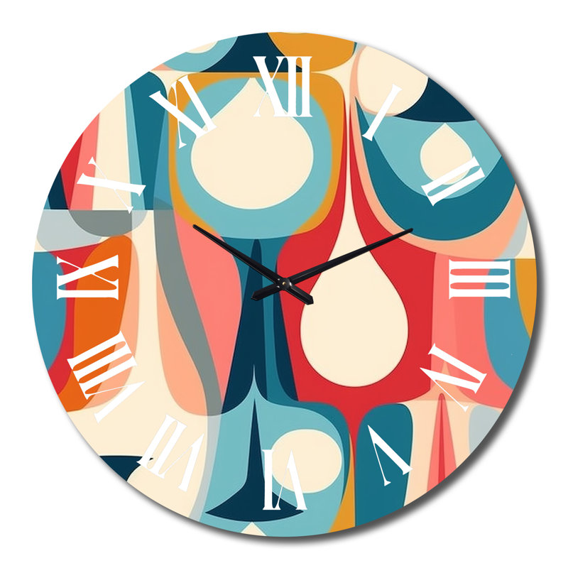 Horloge murale rétro en métal, Très grand