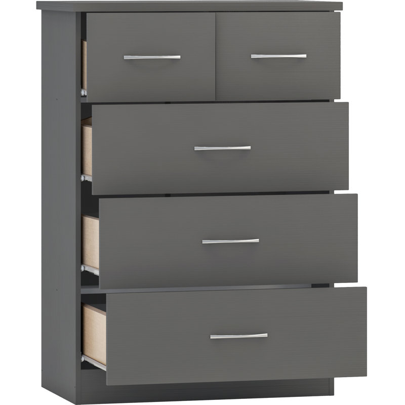 Cascio 4 Piece Bedroom Set, 3D Grey