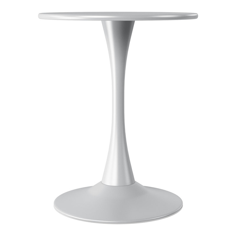 Outdoor Steel Dining Table, Gray