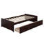 Lit plateforme simple avec rangement, bois d'hévéa massif, lit de jour avec tiroirs de rangement, cadre de lit d'angle, support à lattes en bois-611483588