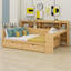 Lit de jour en bois avec tablettes de rangement, lit multifonctionnel-164111046-164111048
