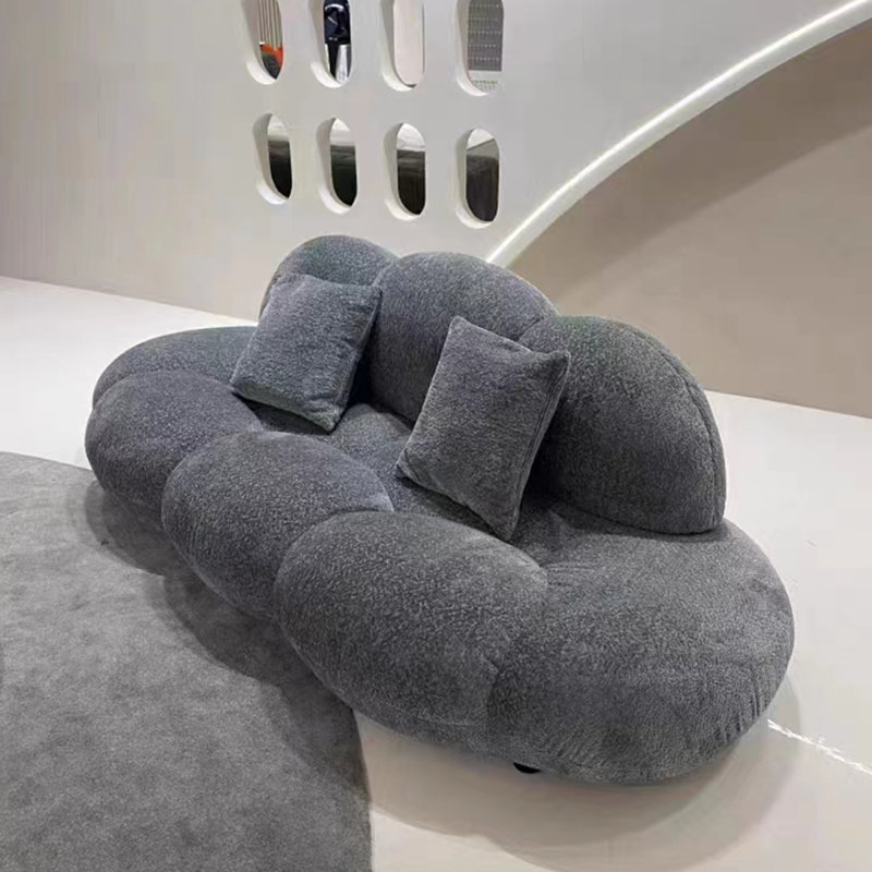 Canapé sans accoudoirs Stylish Living Cloud, Gris clair, H 28,74 po x l 94,48 po x P 37,4 po