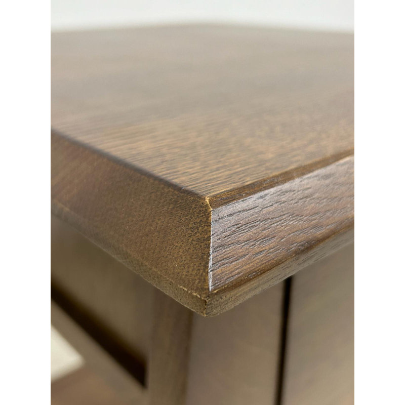 Table de bout avec rangement en bois massif Arts and Crafts