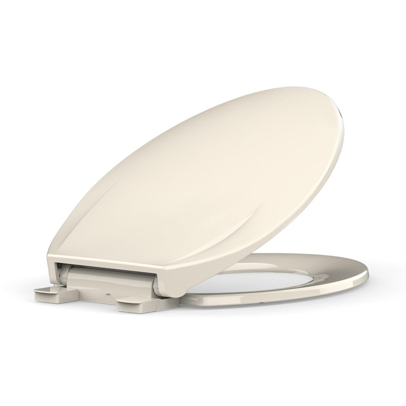 Toilet Seat Round,Toilet Seat With Quick-Release And Quick-Attach, Plastic Toilet Seat With Soft Close, Natural