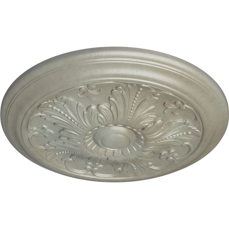 Endurathane Vienna Ceiling Medallion, 16 7/8"OD x 5/8"P (Fits Canopies up to 3 1/4"), Hand-Painted Flash Gold Finish
