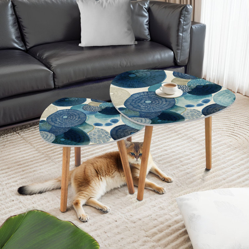 Ensemble de 2 tables basses gigognes Triangle